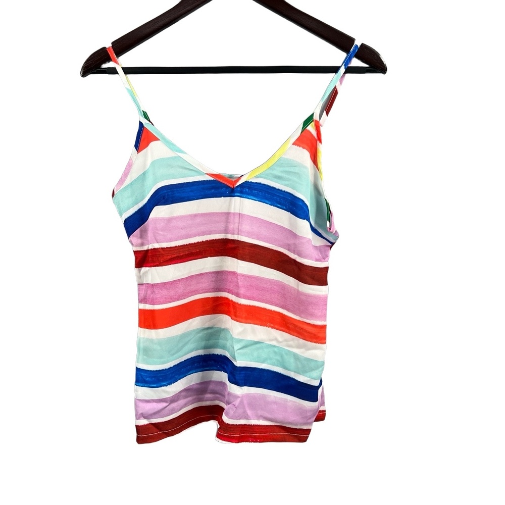 Never Fully Dressed Suki Stripe Cami Multi-Color V-Neck‎ Lightweight US 2 New